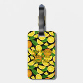 Orange Background Gepäckanhänger (Rückseite vertikal)