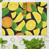 Orange Background Geschirrtuch (Gefaltet)