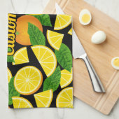 Orange Background Geschirrtuch (Viertel Falte)