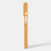 Orange Background Gray Polka Dots Blue Confetti Case-Mate iPhone Hülle (Rückseite / Links)