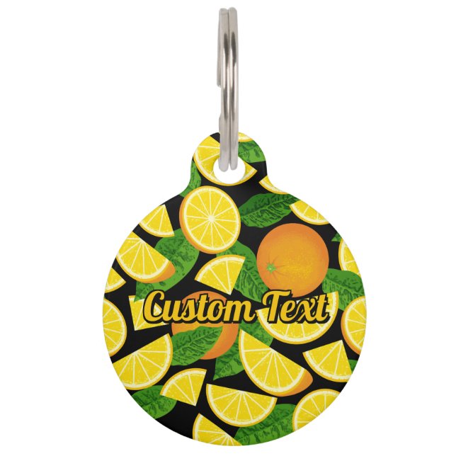 Orange Background Haustiermarke (Vorderseite)