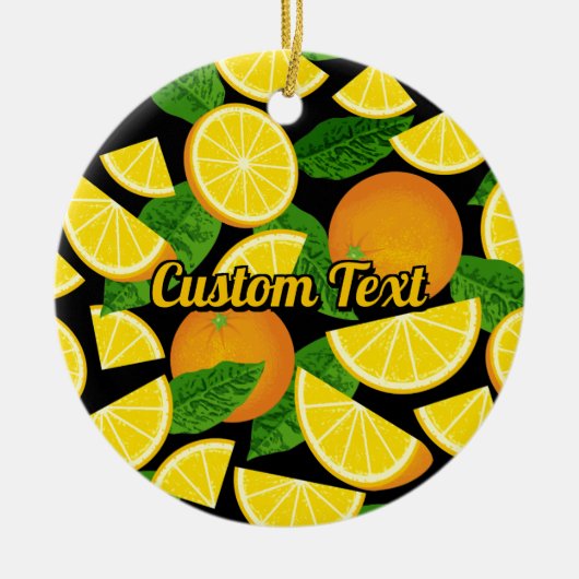 Orange Background Keramik Ornament (Vorne)