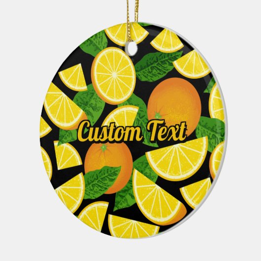 Orange Background Keramik Ornament (Links)