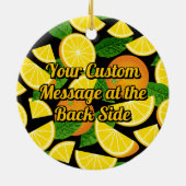 Orange Background Keramik Ornament (Hinten)