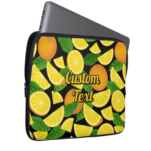 Orange Background Laptopschutzhülle (Vorne Rechts)