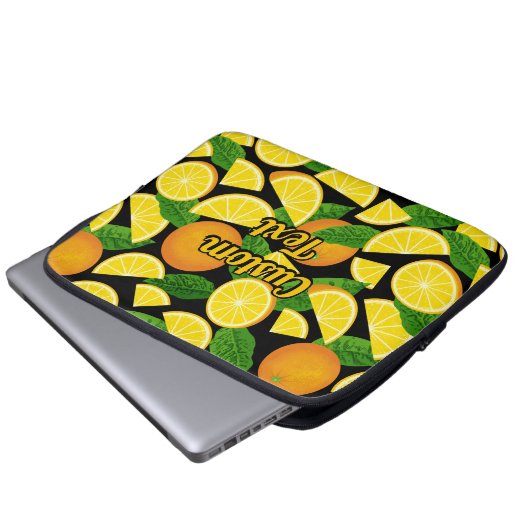 Orange Background Laptopschutzhülle (Vorne Knopf)