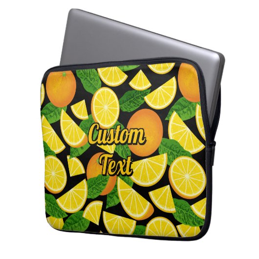 Orange Background Laptopschutzhülle (Vorderseite Links)