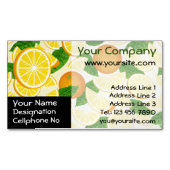 Orange Background Magnetische Visitenkarte (Vorderseite)