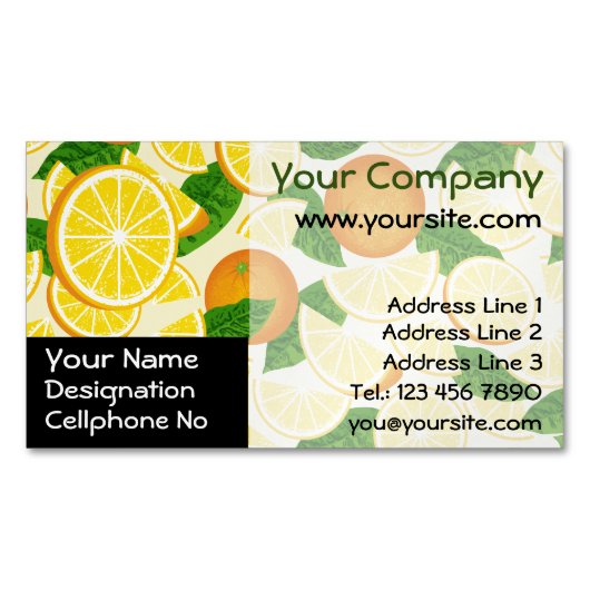 Orange Background Magnetische Visitenkarte (Vorderseite)