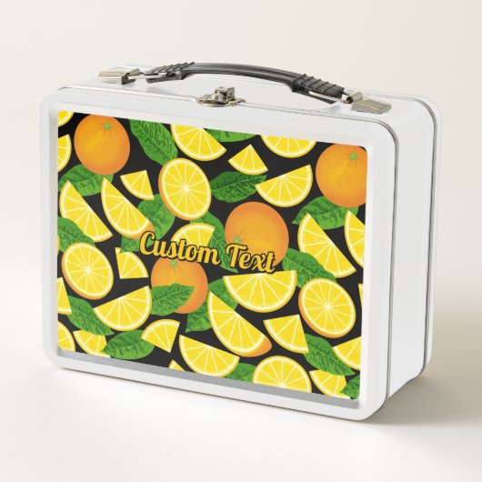 Orange Background Metall Brotdose (Vorderseite)