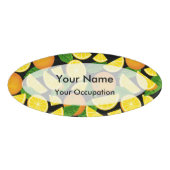 Orange Background Namenschild (Vorderseite)