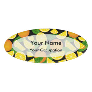 Orange Background Namenschild