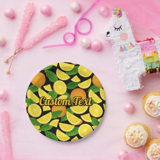 Orange Background Pappteller (Party)