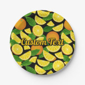 Orange Background Pappteller (Vorderseite)