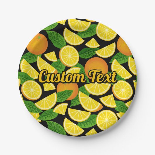 Orange Background Pappteller (Vorderseite)