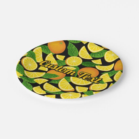 Orange Background Pappteller (Schrägansicht)