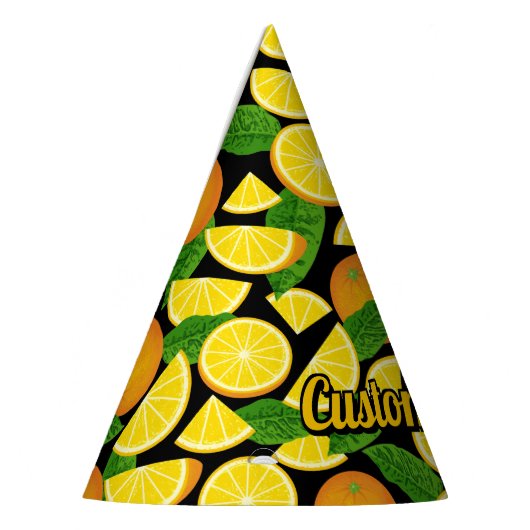 Orange Background Partyhütchen (Links)