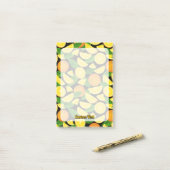 Orange Background Post-it Klebezettel (Auf Schreibtisch)