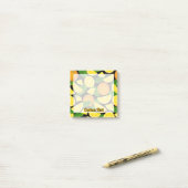 Orange Background Post-it Klebezettel (Auf Schreibtisch)