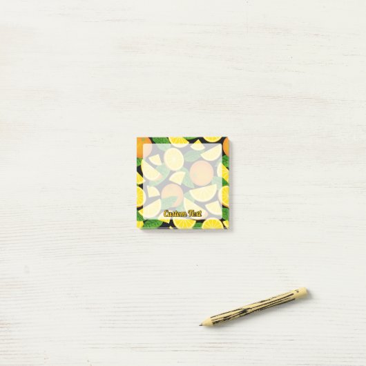 Orange Background Post-it Klebezettel (Auf Schreibtisch)