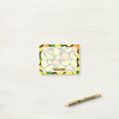 Orange Background Post-it Klebezettel (Auf Schreibtisch)