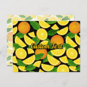 Orange Background Postkarte (Vorne/Hinten)