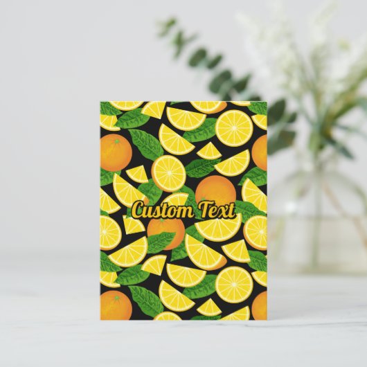 Orange Background Postkarte (Stehend Vorderseite)