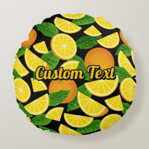 Orange Background Rundes Kissen