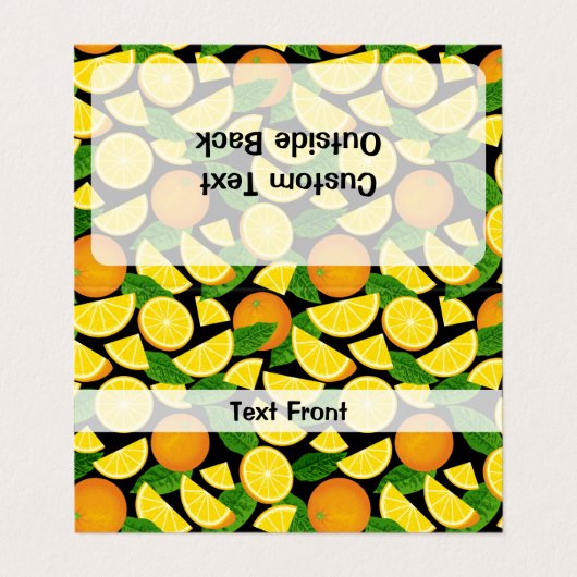 Orange Background Visitenkarten (Außenseite Aufgefaltet)