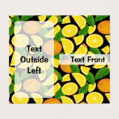 Orange Background Visitenkarten (Außenseite Aufgefaltet)