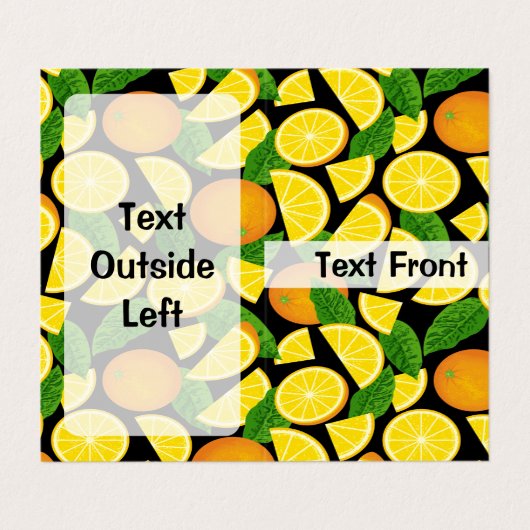 Orange Background Visitenkarten (Außenseite Aufgefaltet)