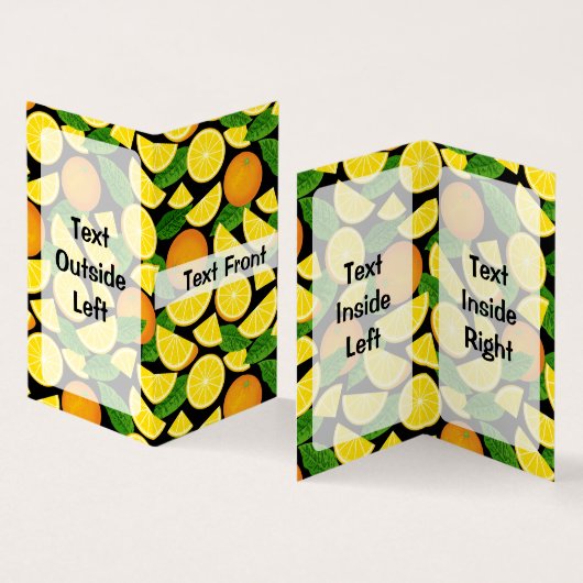 Orange Background Visitenkarten (Innenseite und Außenseite)