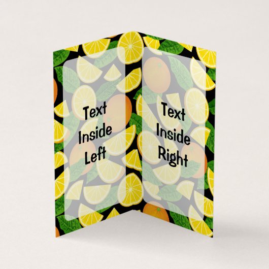 Orange Background Visitenkarten (Innenseite)