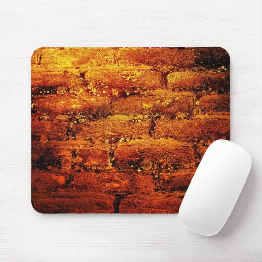 Orange Backsteinmauer mousepad (Mit Mouse)