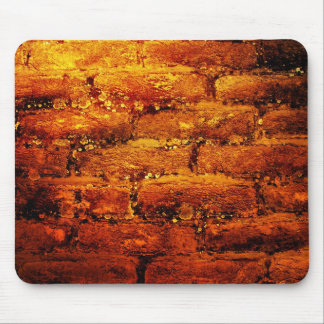 Orange Backsteinmauer mousepad