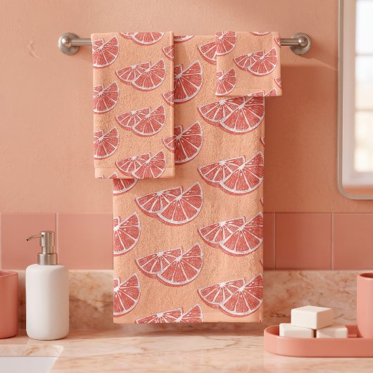 Orange Badhandtuch Set
