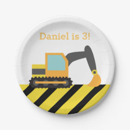 Orange Bagator Construction Boys Geburtstagsparty Pappteller