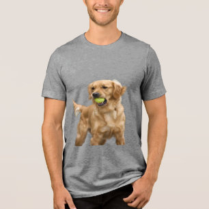 Orange Bagger auf felsigem Terrainkamm Tri-Blend Shirt