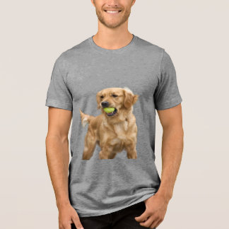 Orange Bagger auf felsigem Terrainkamm Tri-Blend Shirt