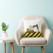 Orange Bagger, Bau-Fahrzeug, für Kinder Kissen (Stuhl )