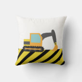 Orange Bagger, Bau-Fahrzeug, für Kinder Kissen (Rückseite)