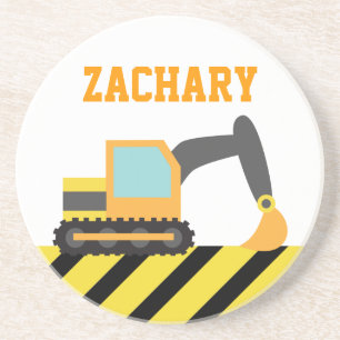 Orange Bagger, Bau-Fahrzeug, für Kinder Untersetzer