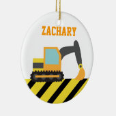 Orange Bagger, Bau-Fahrzeuge, für Kinder Keramik Ornament (Rechts)