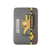 Orange Bagger-Bau-Jungen-Raum-Dekor Badematte (Vorderseite Vertikal)