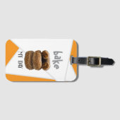 Orange Bake My Day Gepäckanhänger (Vorderseite (Horizontal))