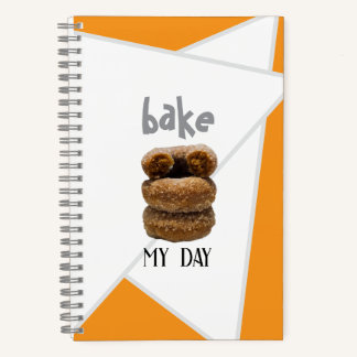 Orange Bake My Day Spiral Notebook Notizblock