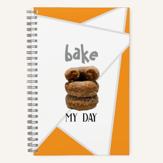 Orange Bake My Day Spiral Notebook Notizblock (Vorderseite)