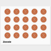 Orange Baked With Love From Scallop Label Sticker (Blatt)