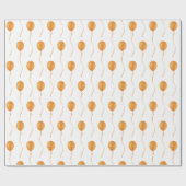 Orange balloon Gift Wrapping Paper - Cadeaupapier Geschenkpapier (Flach)