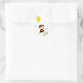 Orange Balloon Girl Sticker (Tasche)